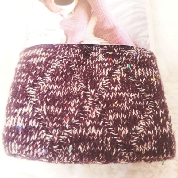 Original Muk Luks Knee High Socks 1 Pair Eggplant Multi Color Confetti OSFM New - Picture 2 of 6